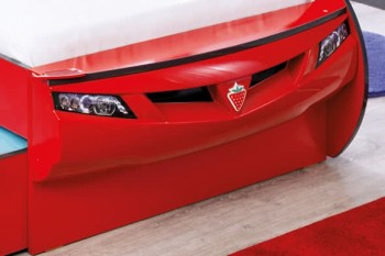 CARBED Кровать-машина Coupe с выдвижной кроватью Red 20.03.1306.00 в Каменке - kamenka.mebel54.com | фото