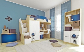 Детская комната Санни (Белый/корпус Клен) в Каменке - kamenka.mebel54.com | фото