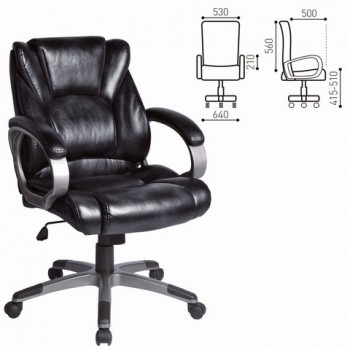 Кресло офисное BRABIX Eldorado EX-504 (черный) в Каменке - kamenka.mebel54.com | фото