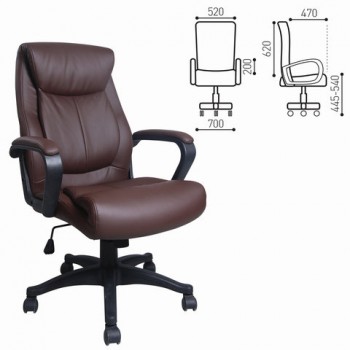 Кресло офисное BRABIX Enter EX-511 (коричневый) в Каменке - kamenka.mebel54.com | фото