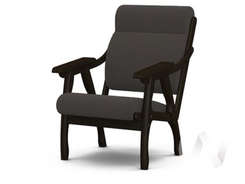 Кресло Вега-10 (венге лак/ULTRA GRAFIT) в Каменке - kamenka.mebel54.com | фото