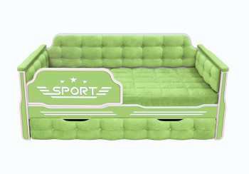 Кровать 170 серии Спорт 1 ящик 81 Фисташка (мягкие боковые накладки) в Каменке - kamenka.mebel54.com | фото