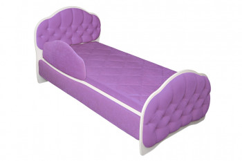 Кровать 180 Гармония 67 Светло-фиолетовый (мягкий бортик) в Каменке - kamenka.mebel54.com | фото