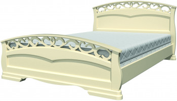 Кровать Грация-1 из массива сосны 1600*2000 Слоновая кость в Каменке - kamenka.mebel54.com | фото