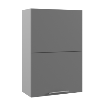 Ройс ПГПМ 600 Шкаф верхний Blum Aventos HF (Графит софт/корпус Серый) в Каменке - kamenka.mebel54.com | фото