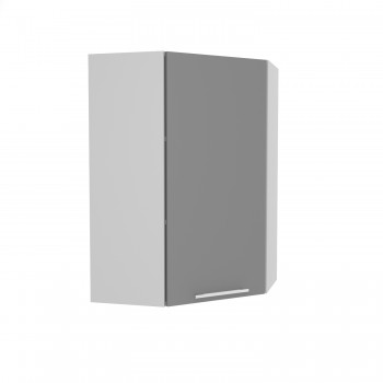 Ройс ВПУ 600 Шкаф верхний угловой высокий (Графит софт/корпус Серый) в Каменке - kamenka.mebel54.com | фото