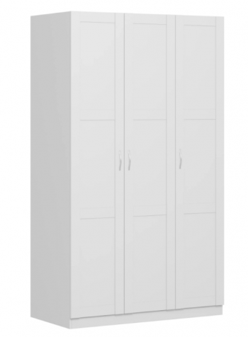 Шкаф трехдверный Пегас сборный белый в Каменке - kamenka.mebel54.com | фото