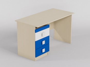 Стол (прямая столешница) Скай люкс (Синий/Белый/корпус Клен) в Каменке - kamenka.mebel54.com | фото